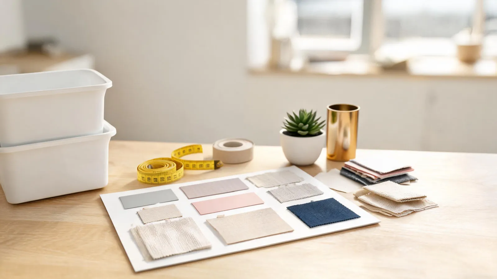 Styled mDesign consultation board with storage systems